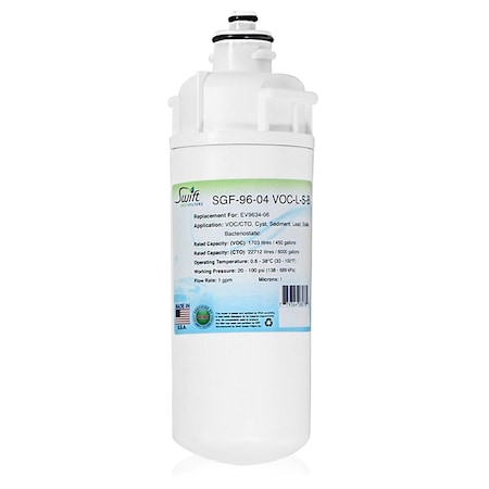 Swift Green Filters SGF-96-04 VOC-L-S-B Replacement water filter for Everpure EV9634-06 SGF-96-04 VOC-L-S-B